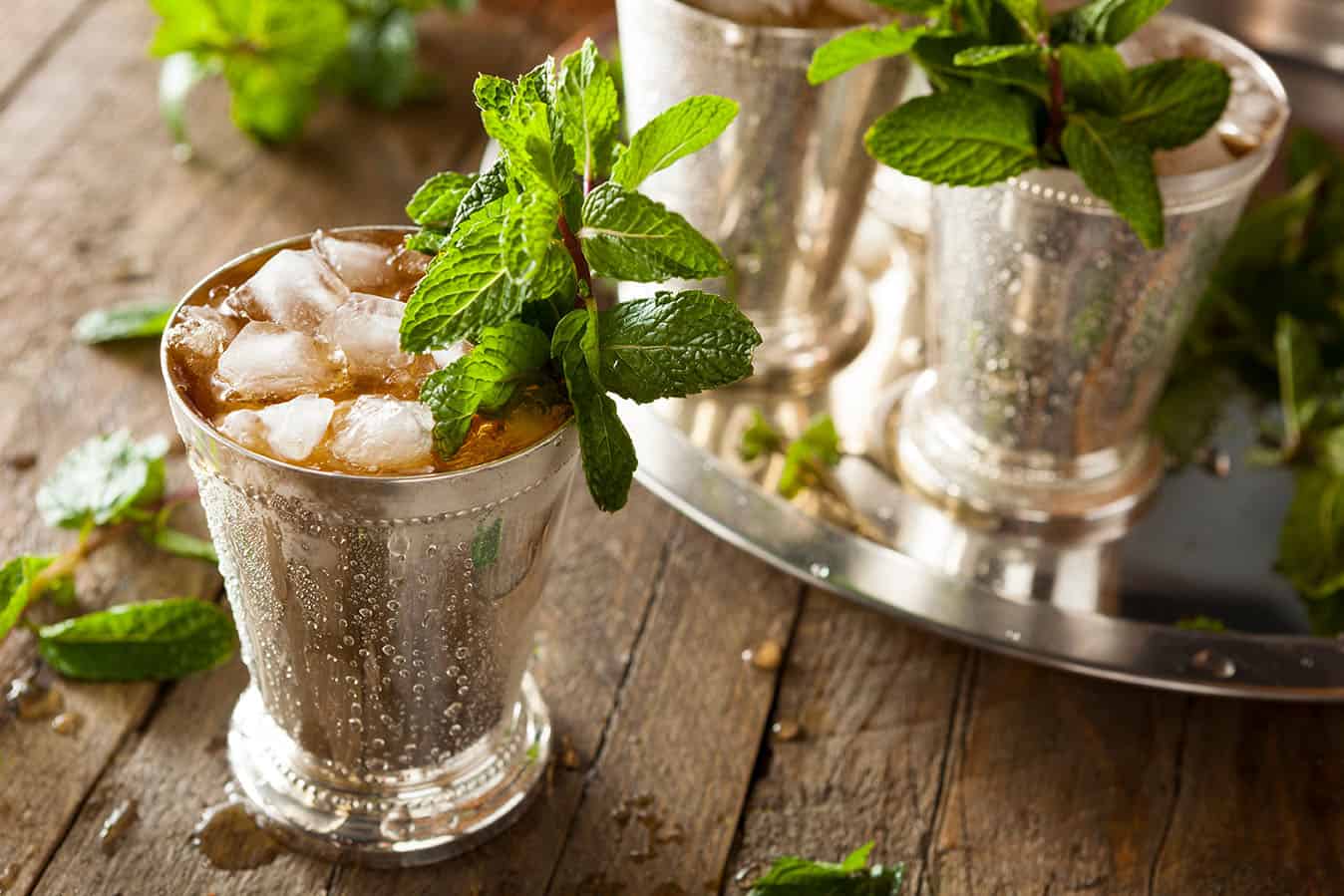 Refreshing Cold Mint Julep for the Derby